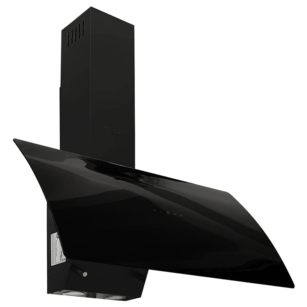 vidaXL Hotă de perete, negru, 90 cm, oțel și sticlă securizată vidaXL Hotă de perete, negru, 90 cm, oțel și sticlă securizată
