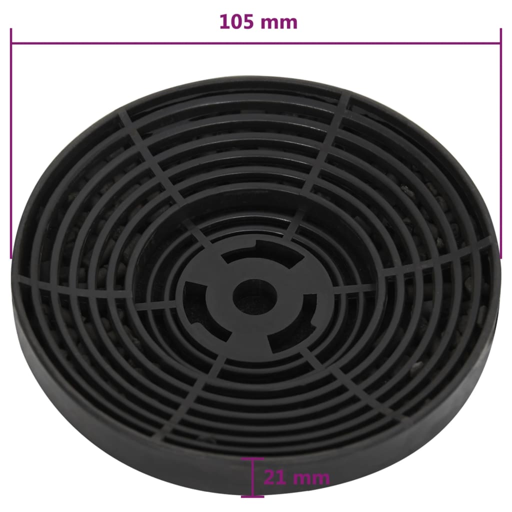 vidaXL Filtre cu cărbune pentru hotă de bucătărie, 2 buc., 105x21 mm vidaXL Filtre cu cărbune pentru hotă de bucătărie, 2 buc., 105x21 mm