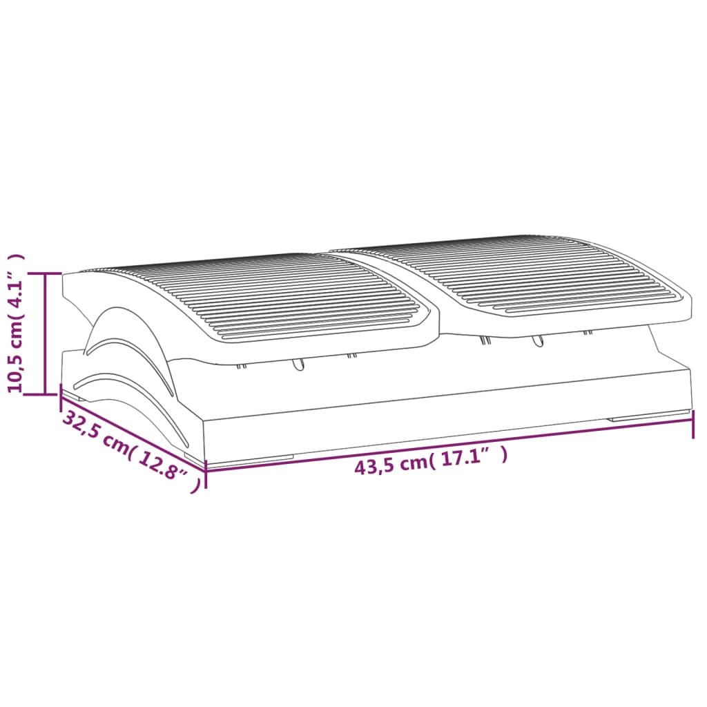 vidaXL Suport pentru picioare, negru, 43,5x32,5x10,5 cm vidaXL Suport pentru picioare, negru, 43,5x32,5x10,5 cm