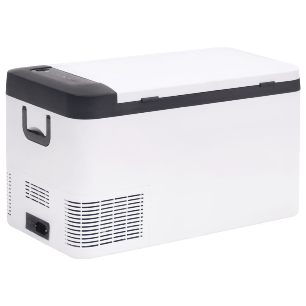 vidaXL Ladă frigorifică cu mâner, alb-negru, 18 L PP și PE vidaXL Ladă frigorifică cu mâner, alb-negru, 18 L PP și PE