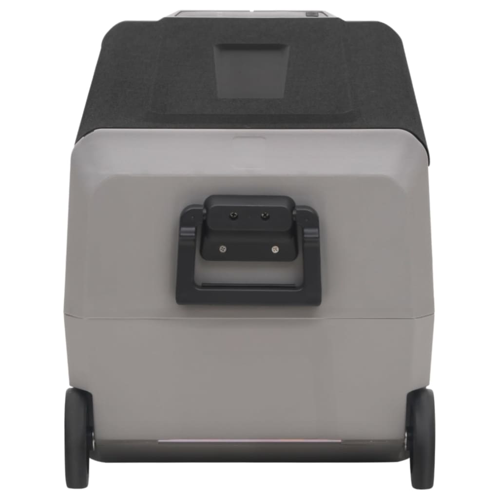 vidaXL Ladă frigorifică cu roată și mâner 36 L, negru și gri, PP & PE vidaXL Ladă frigorifică cu roată și mâner 36 L, negru și gri, PP & PE