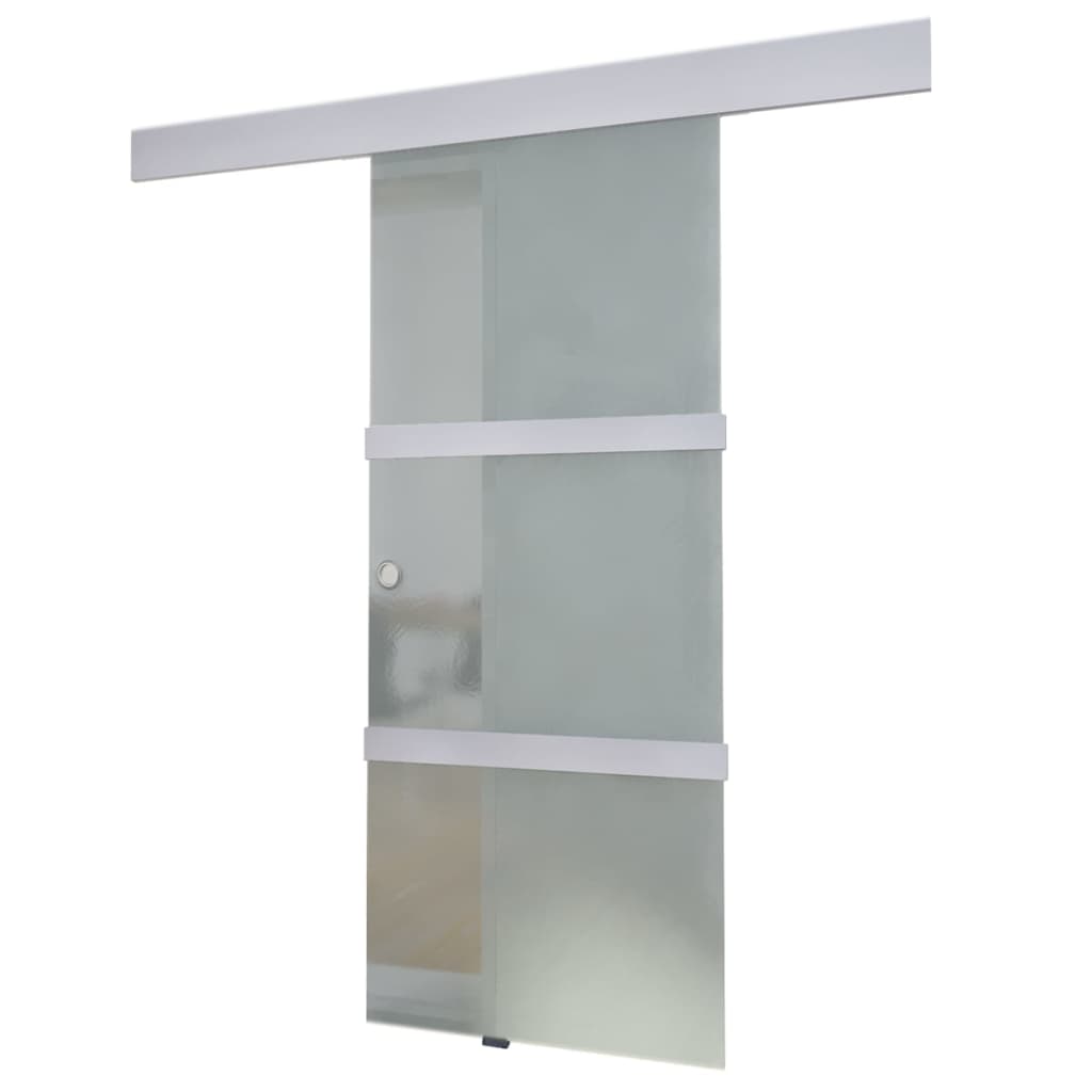 vidaXL Ușă glisantă, argintiu,178 cm, sticlă și aluminiu vidaXL Ușă glisantă, argintiu,178 cm, sticlă și aluminiu