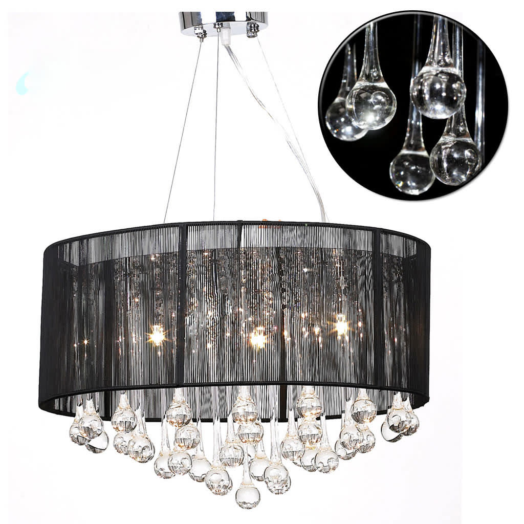 Candelabru cu 85 cristale, Negru Candelabru cu 85 cristale, Negru
