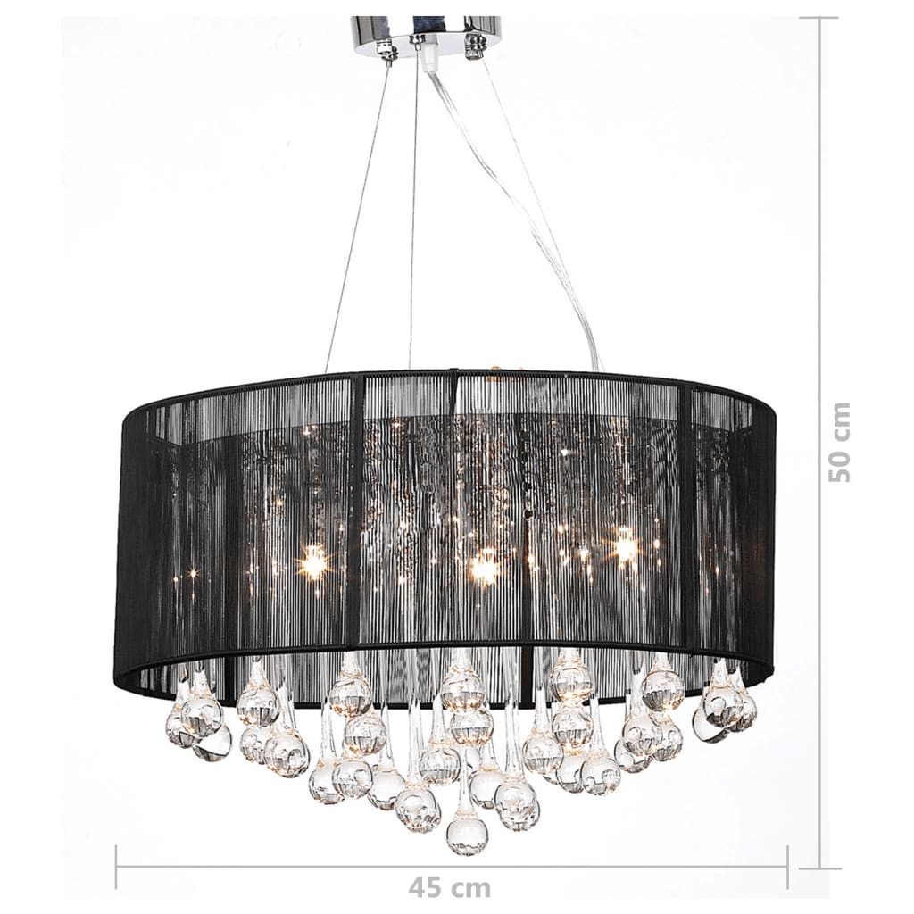 Candelabru cu 85 cristale, Negru Candelabru cu 85 cristale, Negru