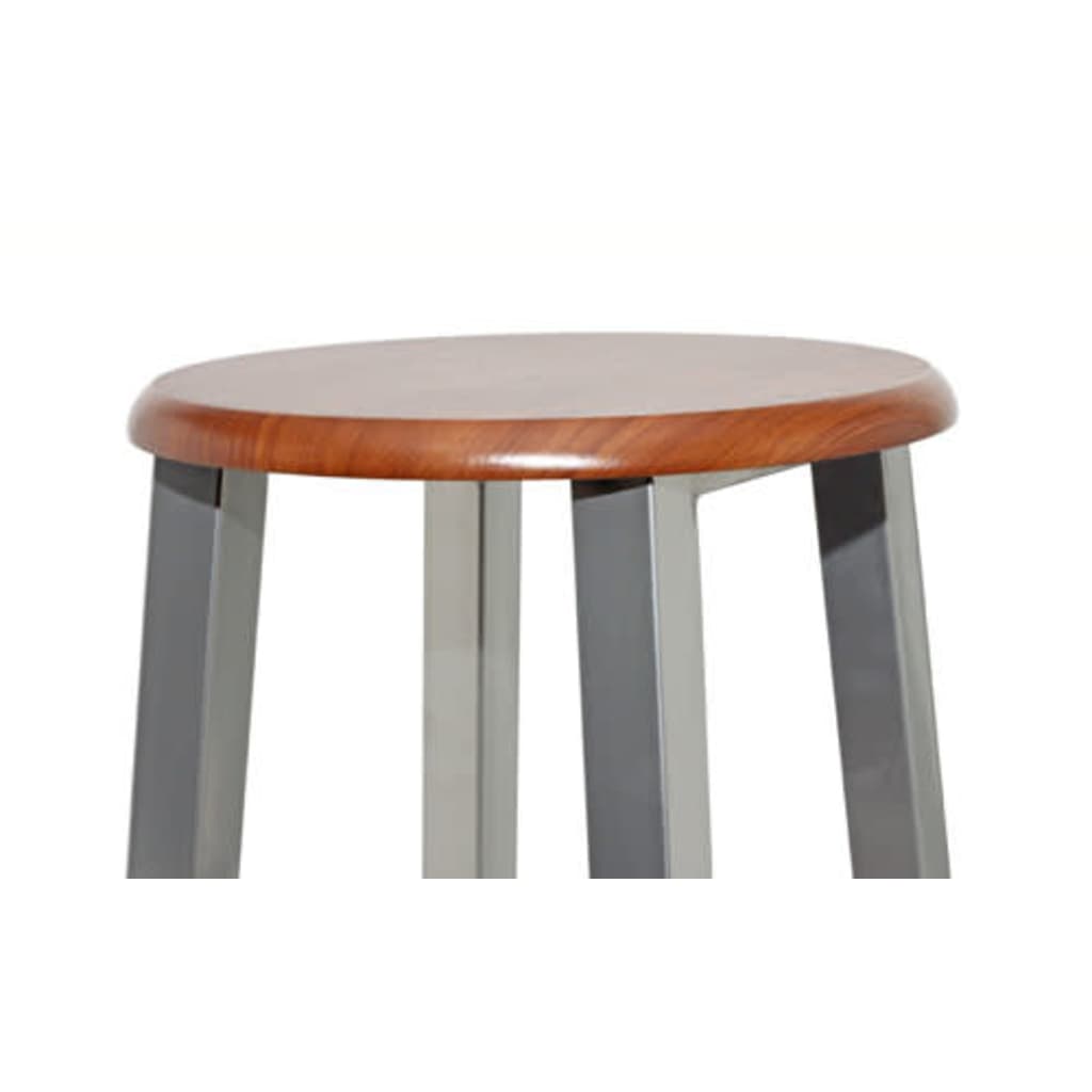 vidaXL Scaune de bar, 2 buc., metal, șezut din MDF vidaXL Scaune de bar, 2 buc., metal, șezut din MDF