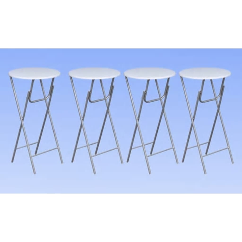 vidaXL Mese de bar, 4 buc., cu blat din MDF, alb vidaXL Mese de bar, 4 buc., cu blat din MDF, alb