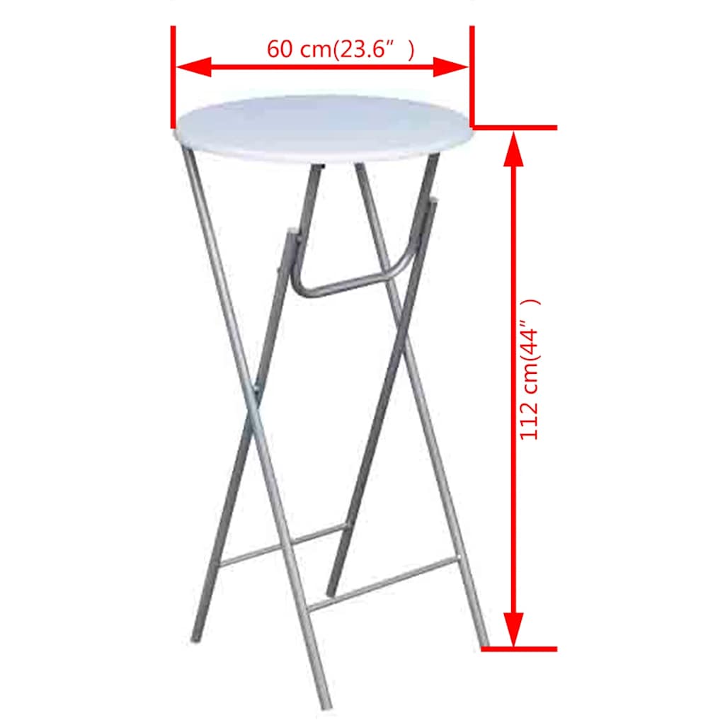 vidaXL Mese de bar, 4 buc., cu blat din MDF, alb vidaXL Mese de bar, 4 buc., cu blat din MDF, alb