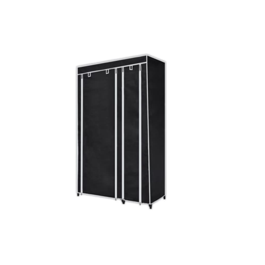 vidaXL Dulap de haine pliabil, negru, 110 x 45 x 175 cm vidaXL Dulap de haine pliabil, negru, 110 x 45 x 175 cm