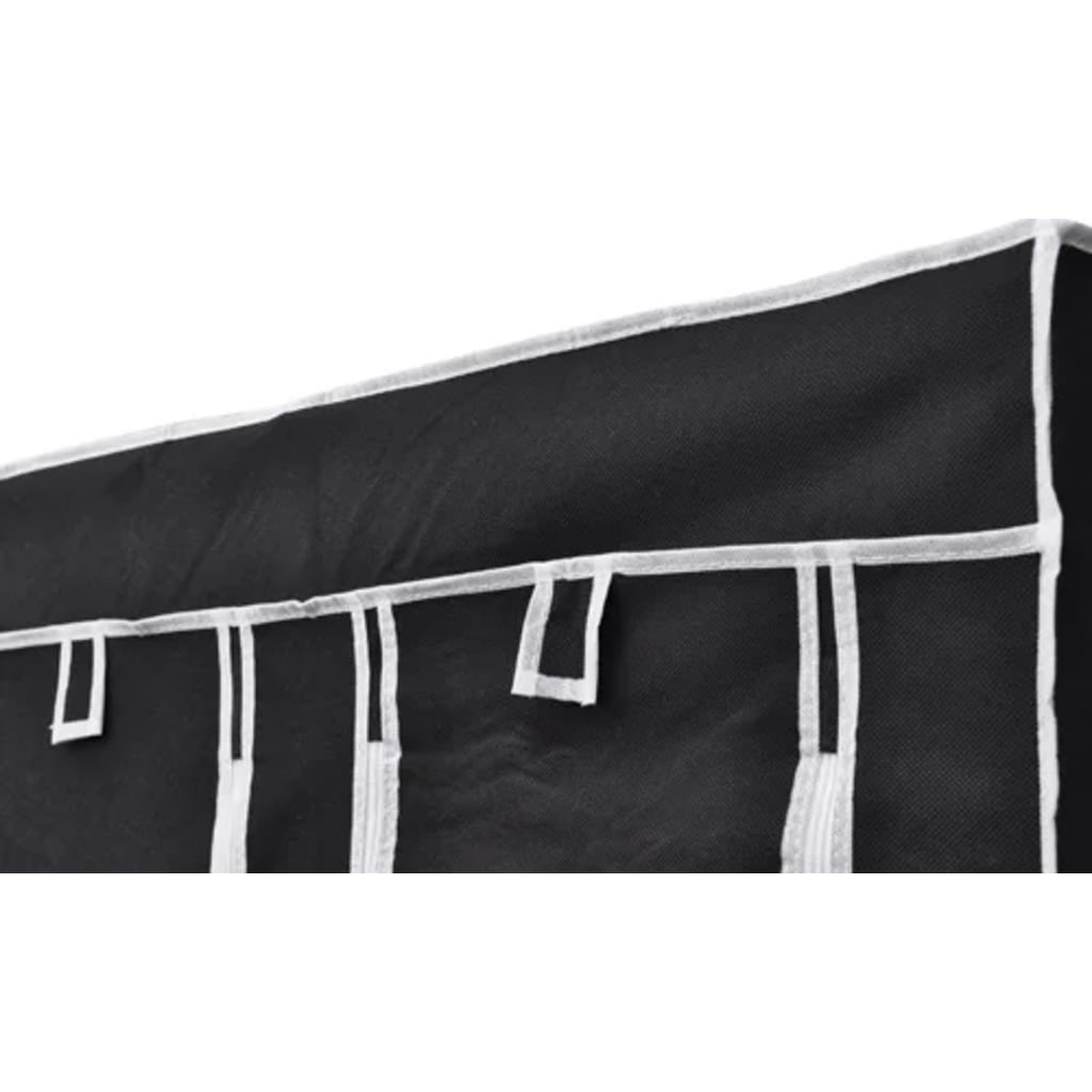 vidaXL Dulap de haine pliabil, negru, 110 x 45 x 175 cm vidaXL Dulap de haine pliabil, negru, 110 x 45 x 175 cm
