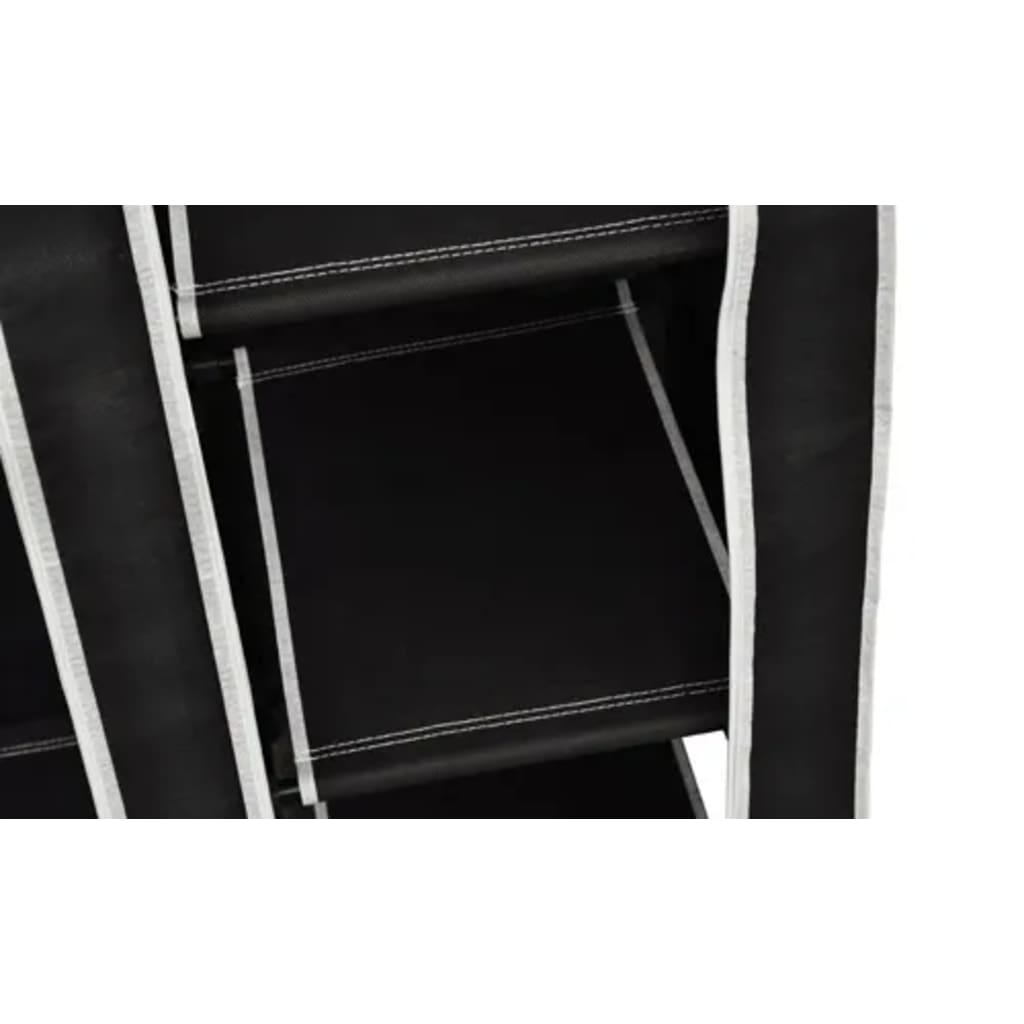 vidaXL Dulap de haine pliabil, negru, 110 x 45 x 175 cm vidaXL Dulap de haine pliabil, negru, 110 x 45 x 175 cm