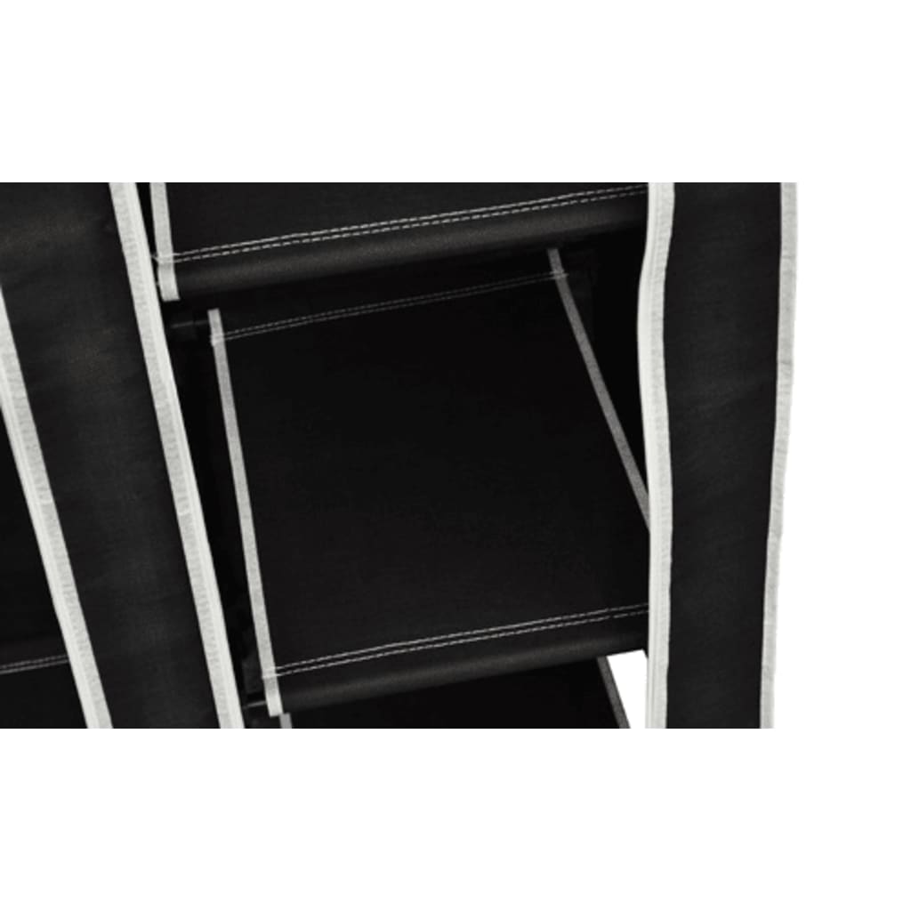 vidaXL Dulapuri de haine, 2 buc., material textil, negru vidaXL Dulapuri de haine, 2 buc., material textil, negru