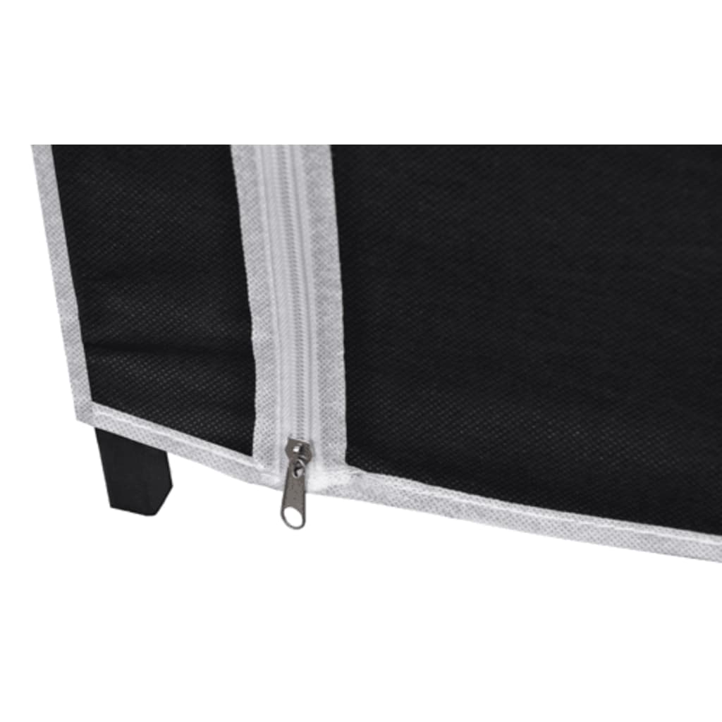 vidaXL Dulapuri de haine, 2 buc., material textil, negru vidaXL Dulapuri de haine, 2 buc., material textil, negru