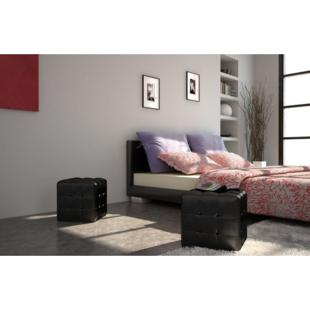 vidaXL Scaune cub, negru vidaXL Scaune cub, negru