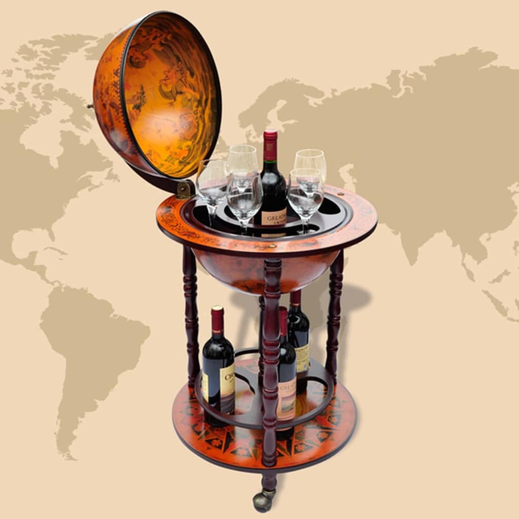vidaXL Bar tip glob pământesc stativ sticle de vin, lemn de eucalipt vidaXL Bar tip glob pământesc stativ sticle de vin, lemn de eucalipt