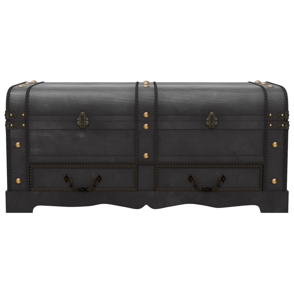 vidaXL Cufăr vintage mare, negru, lemn vidaXL Cufăr vintage mare, negru, lemn