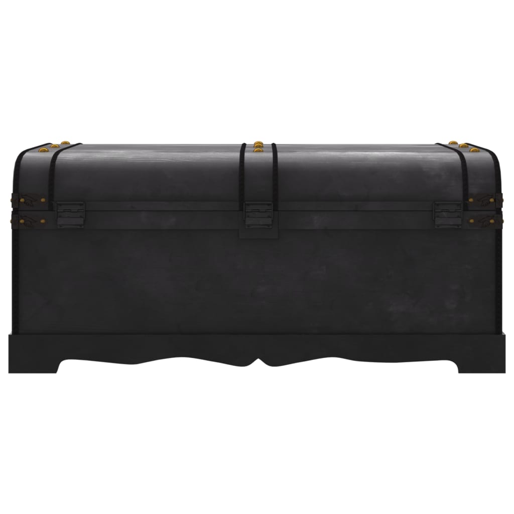 vidaXL Cufăr vintage mare, negru, lemn vidaXL Cufăr vintage mare, negru, lemn