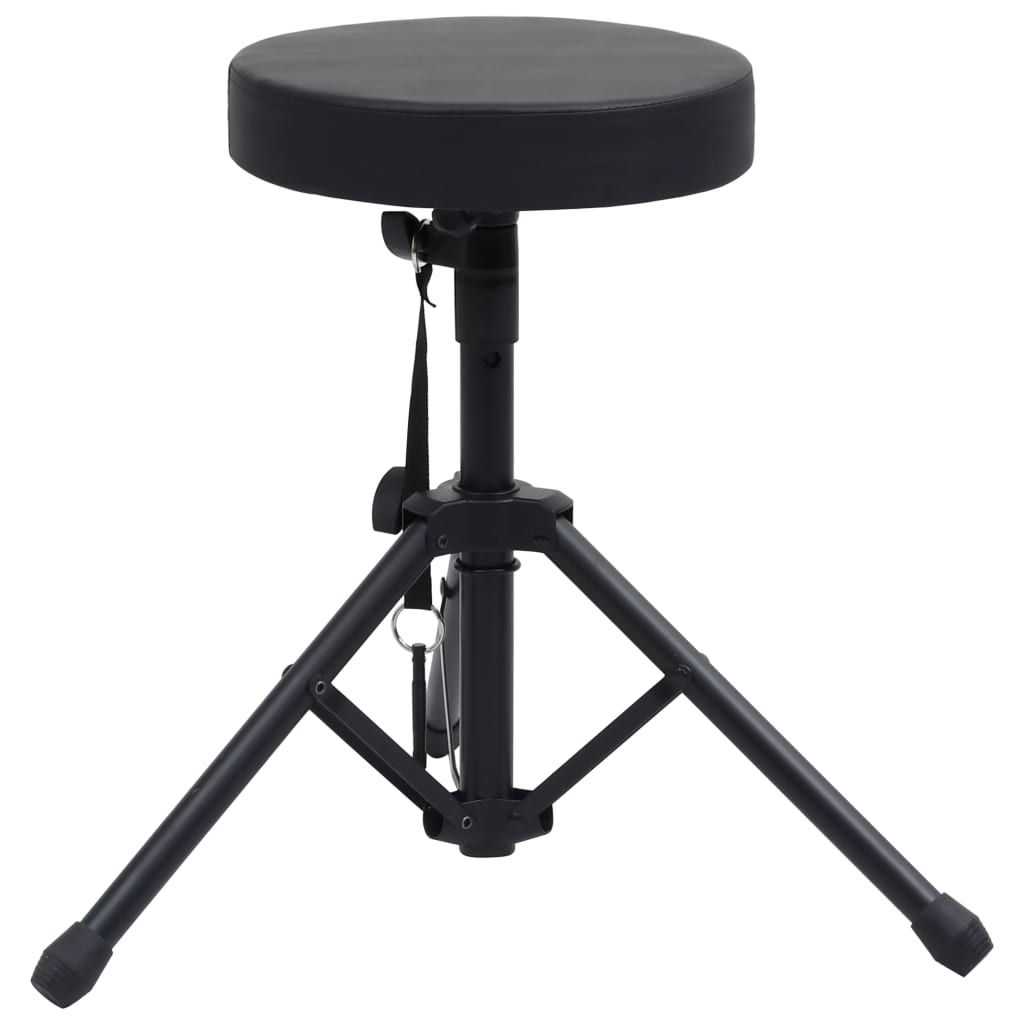 vidaXL Taburet reglabil pentru tobe, negru, rotund vidaXL Taburet reglabil pentru tobe, negru, rotund