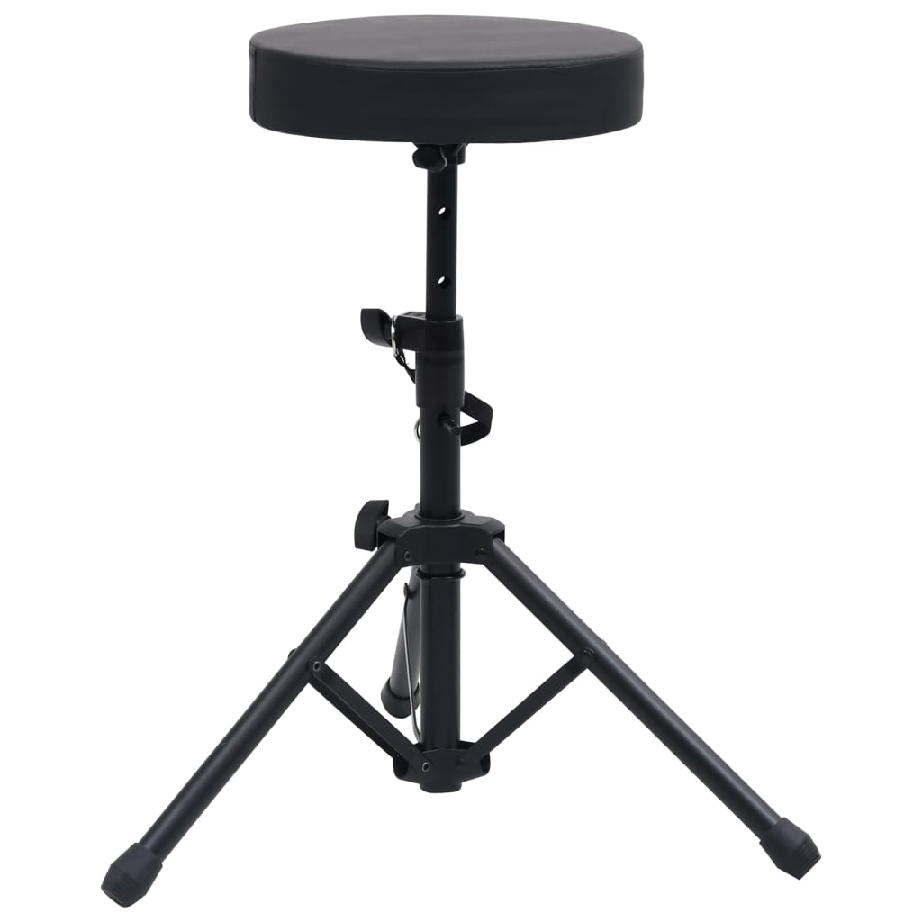 vidaXL Taburet reglabil pentru tobe, negru, rotund vidaXL Taburet reglabil pentru tobe, negru, rotund