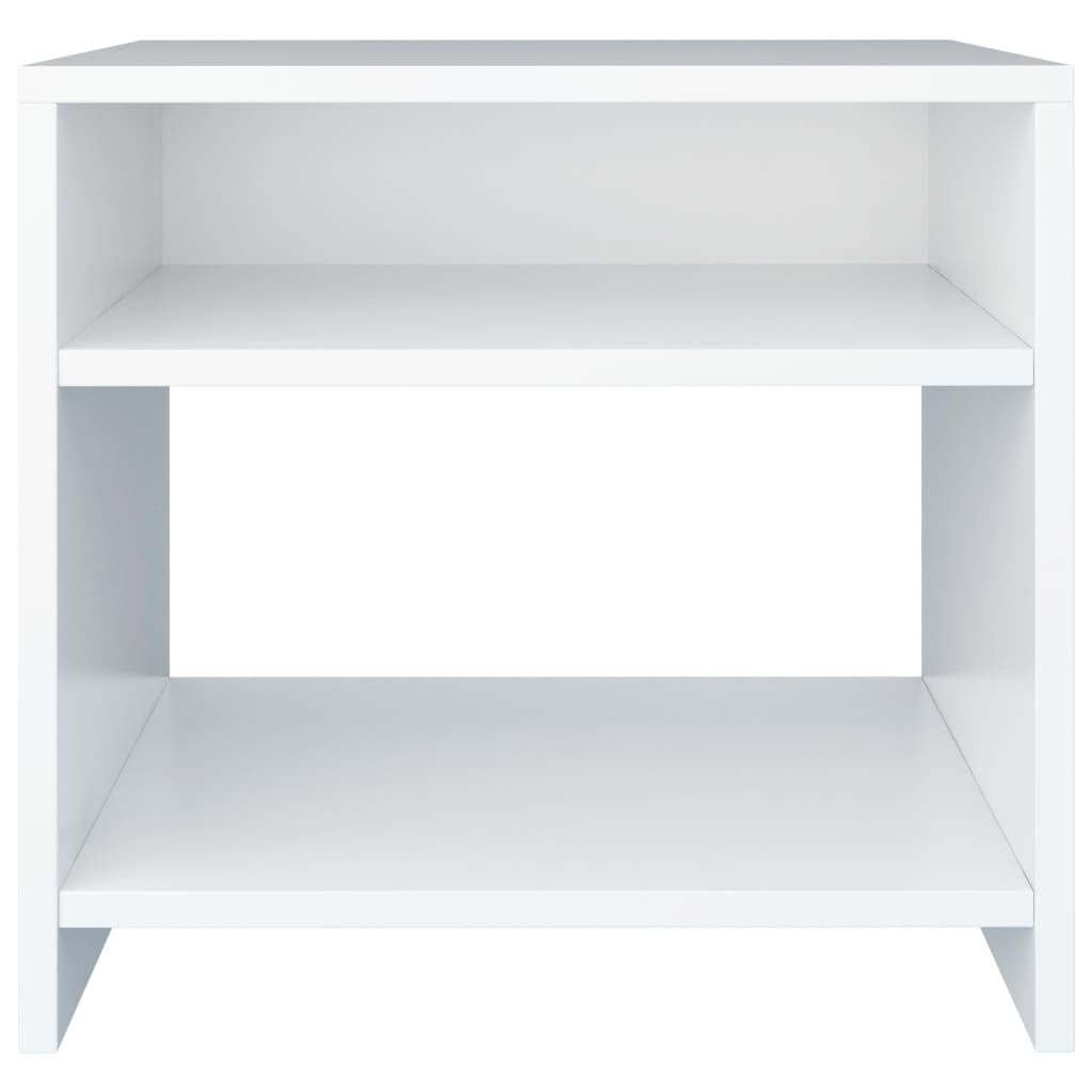 vidaXL Noptiere, 2 buc., alb, 40x30x40 cm, lemn prelucrat