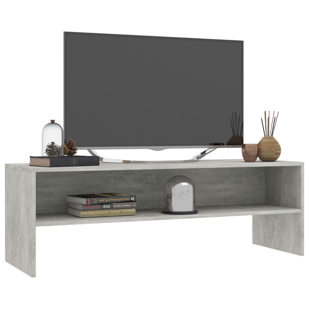 vidaXL Comodă TV, gri beton, 120 x 40 x 40 cm, lemn prelucrat vidaXL Comodă TV, gri beton, 120 x 40 x 40 cm, lemn prelucrat