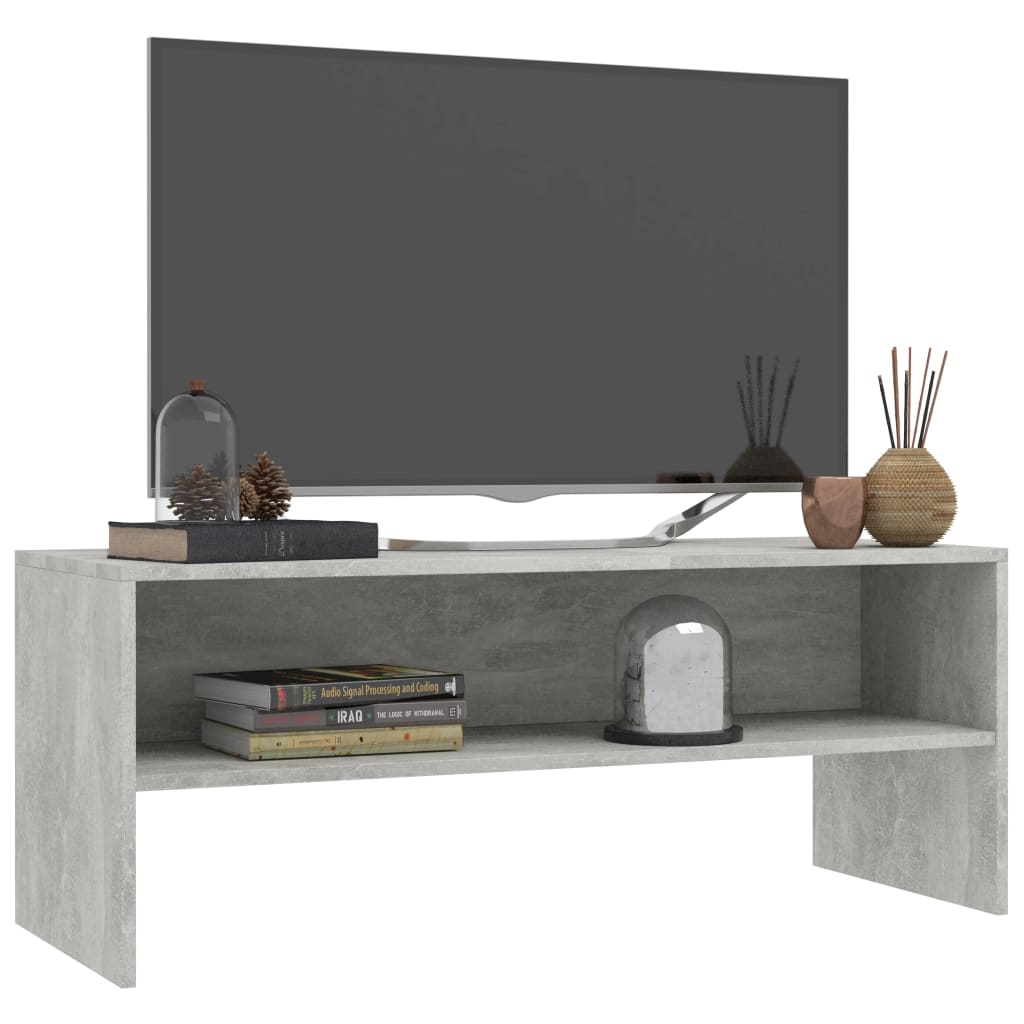 vidaXL Dulap TV, gri beton, 100x40x40 cm, lemn prelucrat