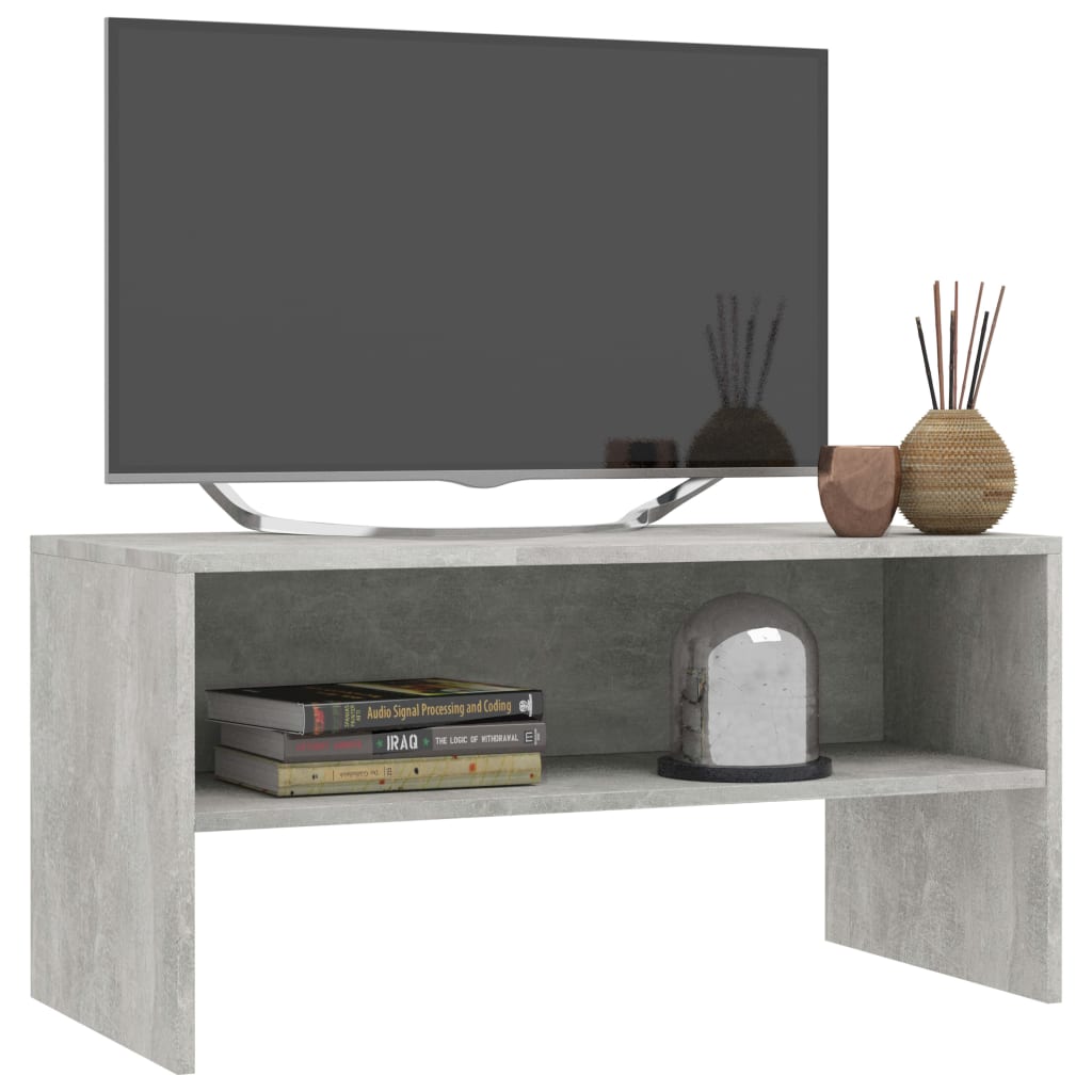 vidaXL Comodă TV, gri beton, 80x40x40 cm, PAL vidaXL Comodă TV, gri beton, 80x40x40 cm, PAL