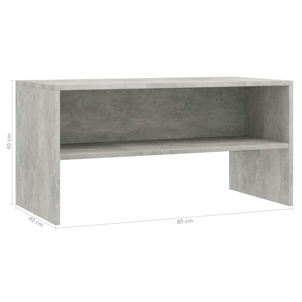 vidaXL Comodă TV, gri beton, 80x40x40 cm, PAL vidaXL Comodă TV, gri beton, 80x40x40 cm, PAL