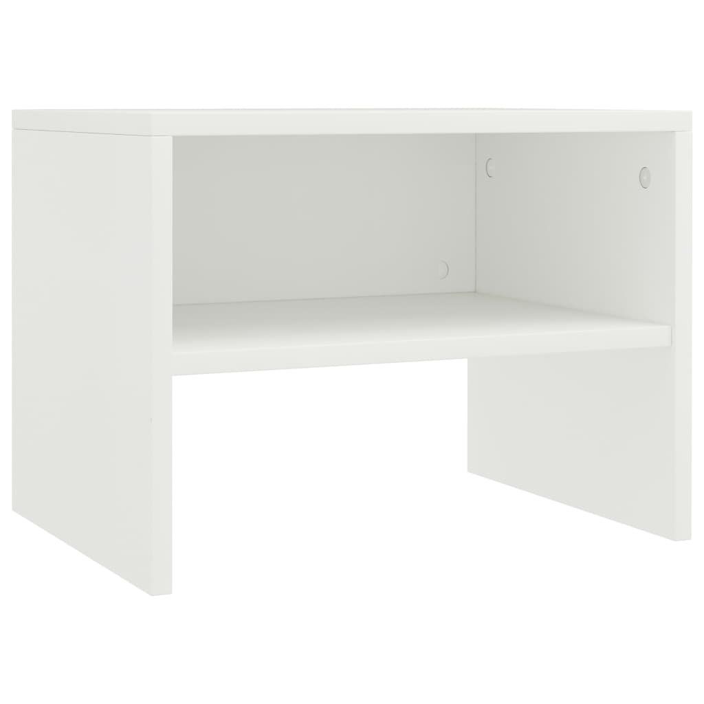 vidaXL Noptiere, 2 buc., alb, 40x30x30 cm, lemn prelucrat