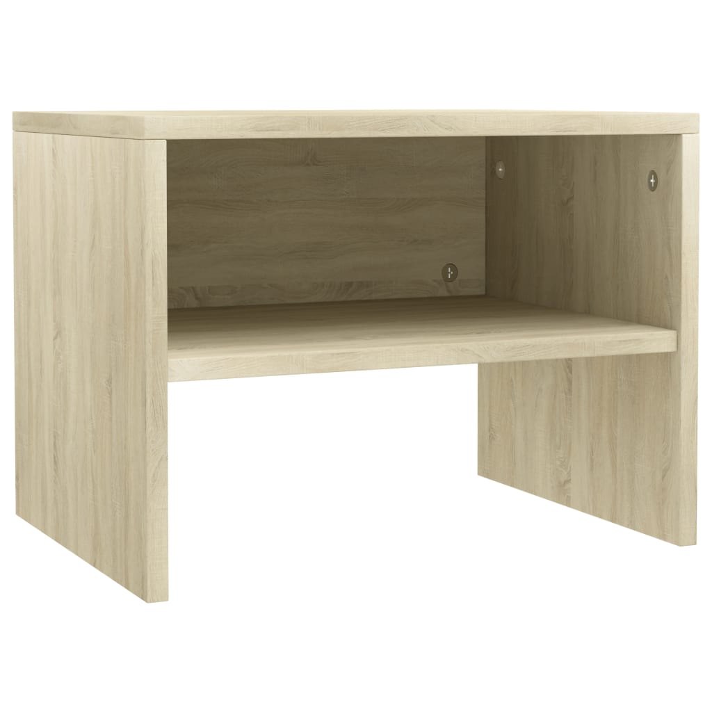 vidaXL Noptiere, 2 buc., stejar sonoma, 40x30x30 cm, lemn prelucrat