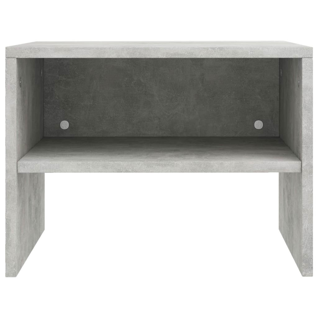 vidaXL Noptiere, 2 buc., gri beton, 40x30x30 cm, lemn prelucrat