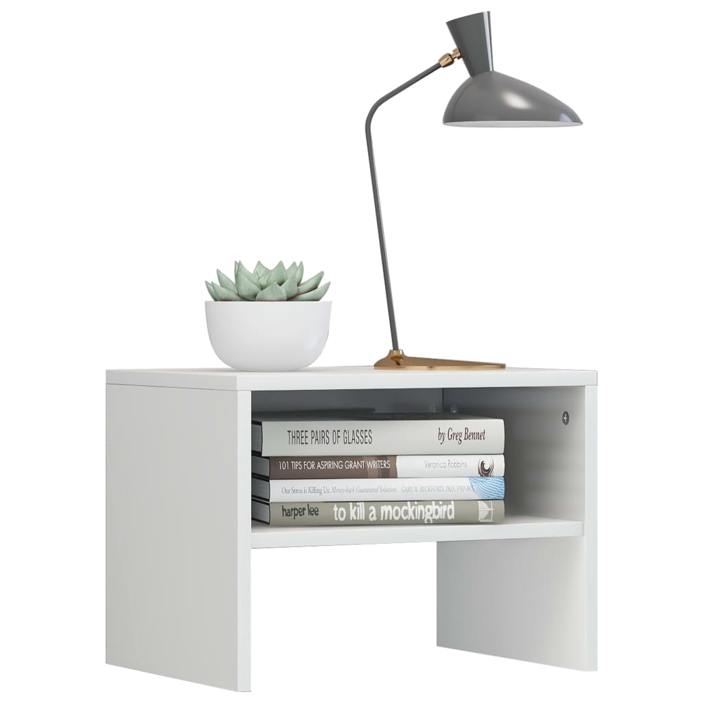 vidaXL Noptiere, 2 buc., alb extralucios, 40x30x30 cm, lemn prelucrat vidaXL Noptiere, 2 buc., alb extralucios, 40x30x30 cm, lemn prelucrat