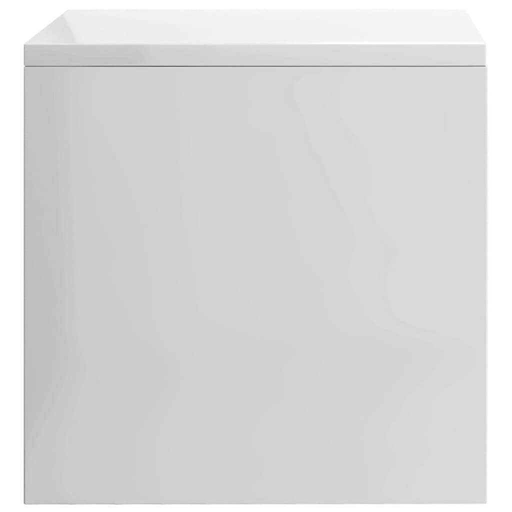 vidaXL Noptiere, 2 buc., alb extralucios, 40x30x30 cm, lemn prelucrat vidaXL Noptiere, 2 buc., alb extralucios, 40x30x30 cm, lemn prelucrat