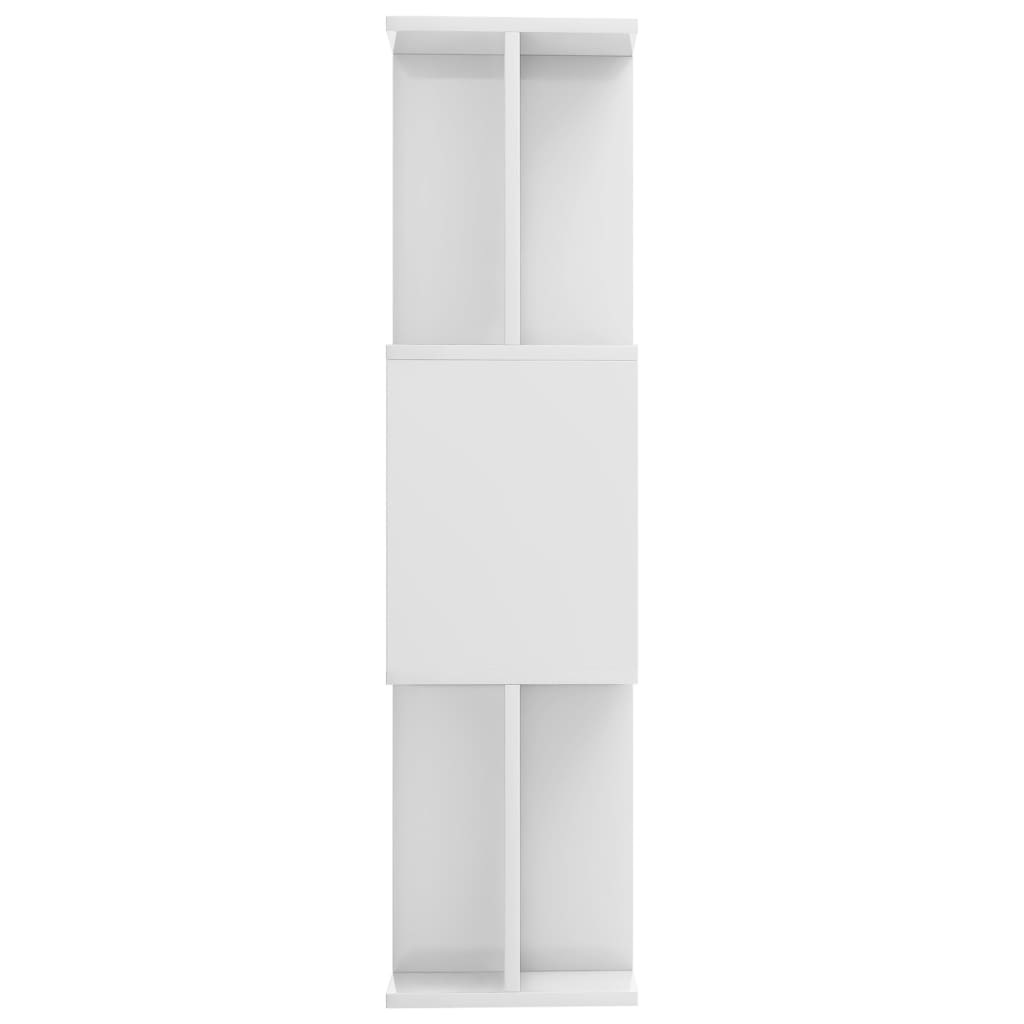 vidaXL Bibliotecă/Separator cameră, alb extralucios, 80x24x96 cm, PAL