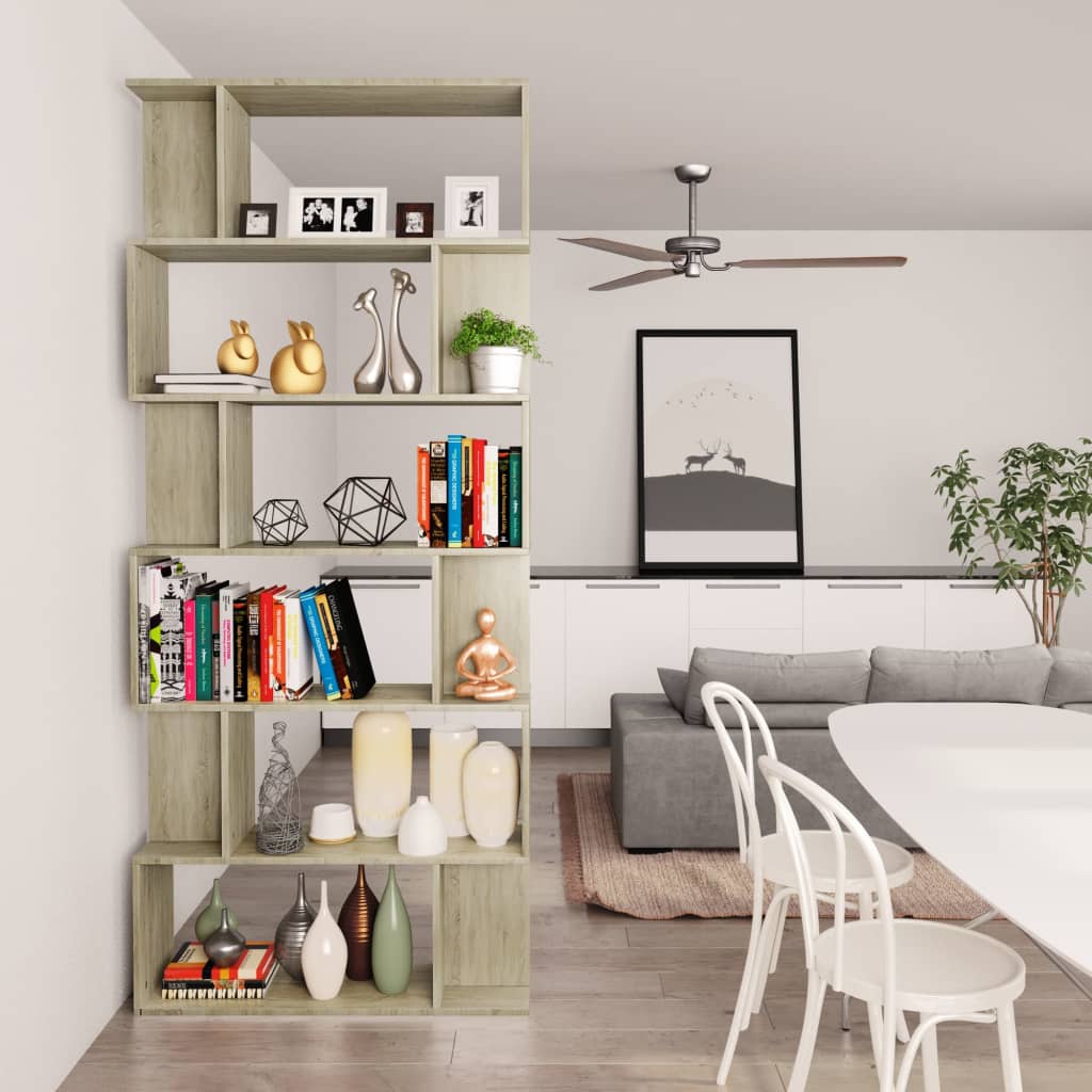 vidaXL Bibliotecă/Separator, stejar sonoma 80x24x192 cm lemn prelucrat vidaXL Bibliotecă/Separator, stejar sonoma 80x24x192 cm lemn prelucrat