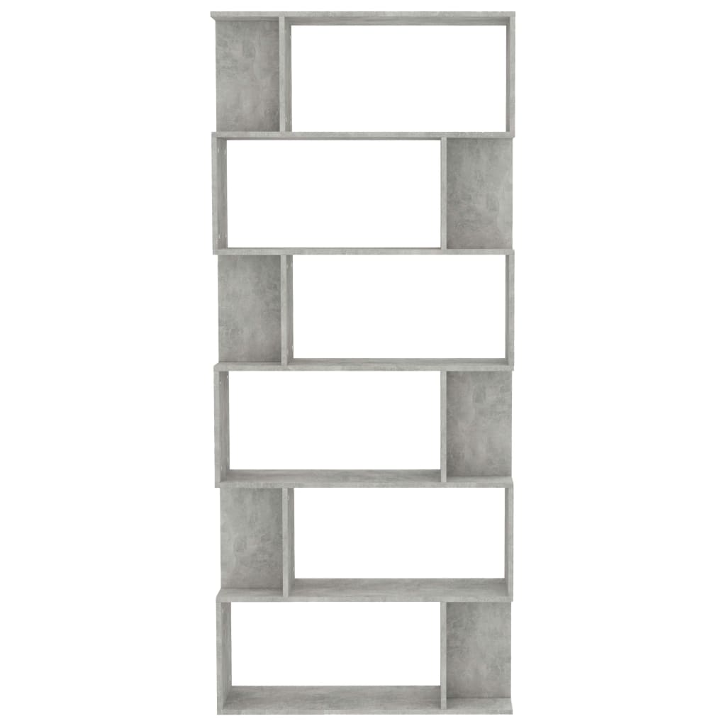 vidaXL Bibliotecă/Separator, gri beton, 80x24x192 cm, lemn prelucrat vidaXL Bibliotecă/Separator, gri beton, 80x24x192 cm, lemn prelucrat