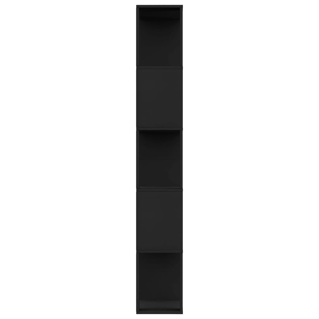 vidaXL Bibliotecă/Separator cameră negru, 80x24x159 cm, lemn prelucrat vidaXL Bibliotecă/Separator cameră negru, 80x24x159 cm, lemn prelucrat