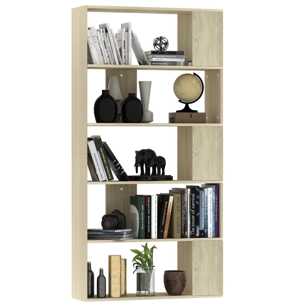 vidaXL Bibliotecă/Separator, stejar sonoma 80x24x159 cm lemn prelucrat vidaXL Bibliotecă/Separator, stejar sonoma 80x24x159 cm lemn prelucrat