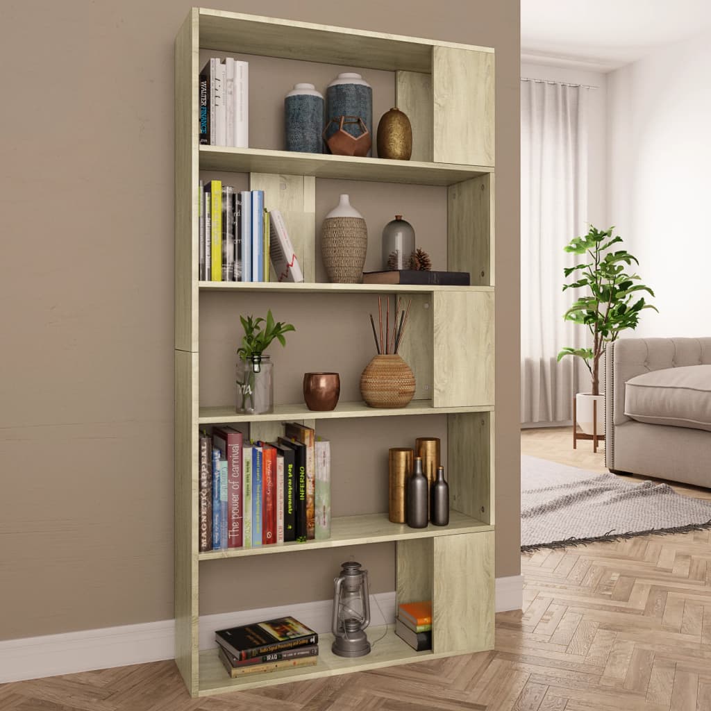 vidaXL Bibliotecă/Separator, stejar sonoma 80x24x159 cm lemn prelucrat vidaXL Bibliotecă/Separator, stejar sonoma 80x24x159 cm lemn prelucrat
