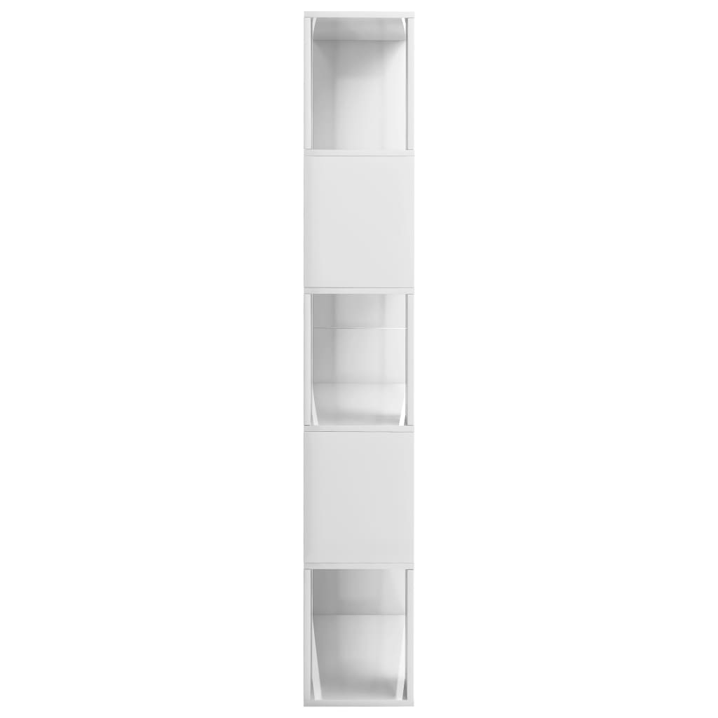 vidaXL Bibliotecă/Separator cameră, alb extralucios, 80x24x159 cm, PAL