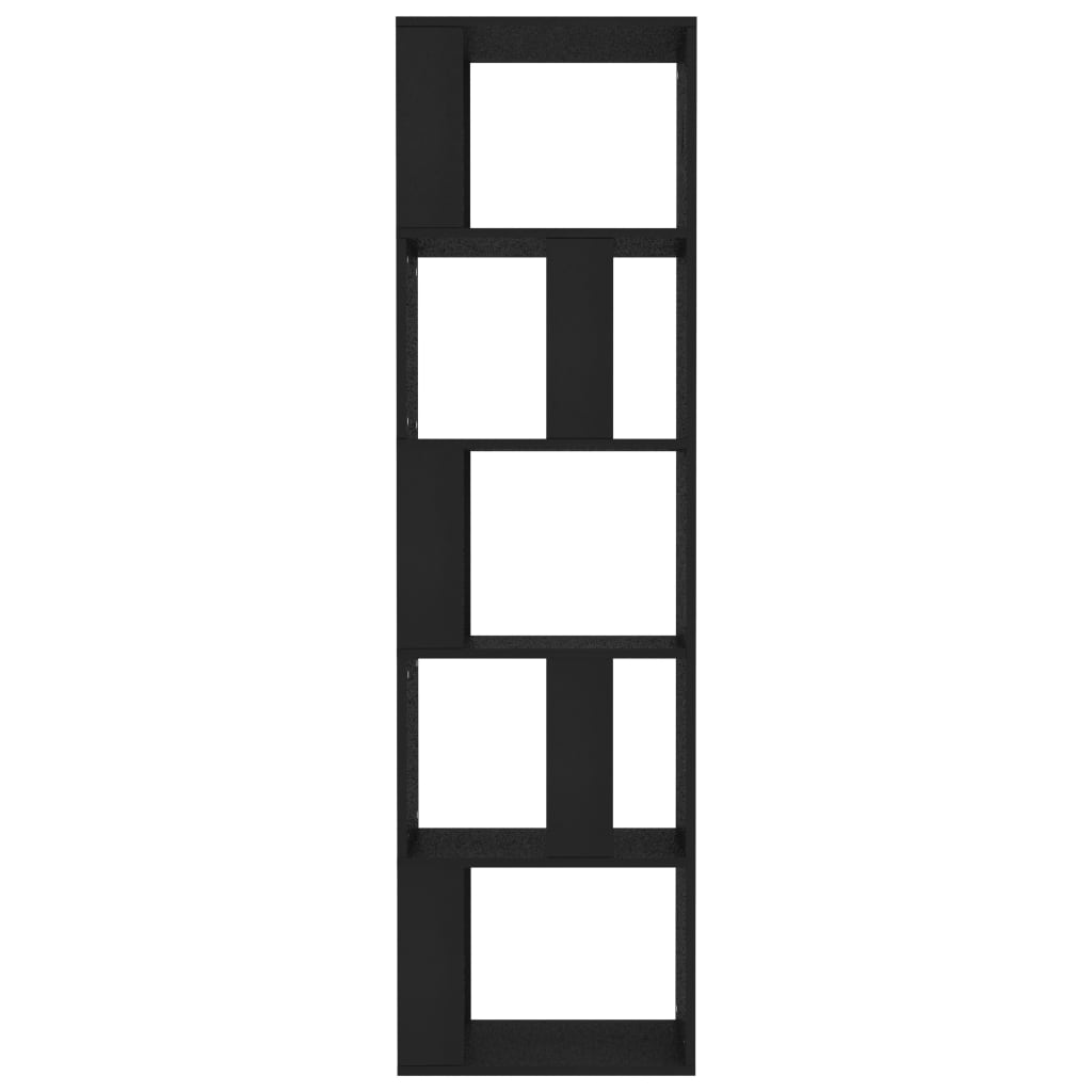 vidaXL Bibliotecă/Separator cameră negru, 45x24x159 cm, lemn prelucrat