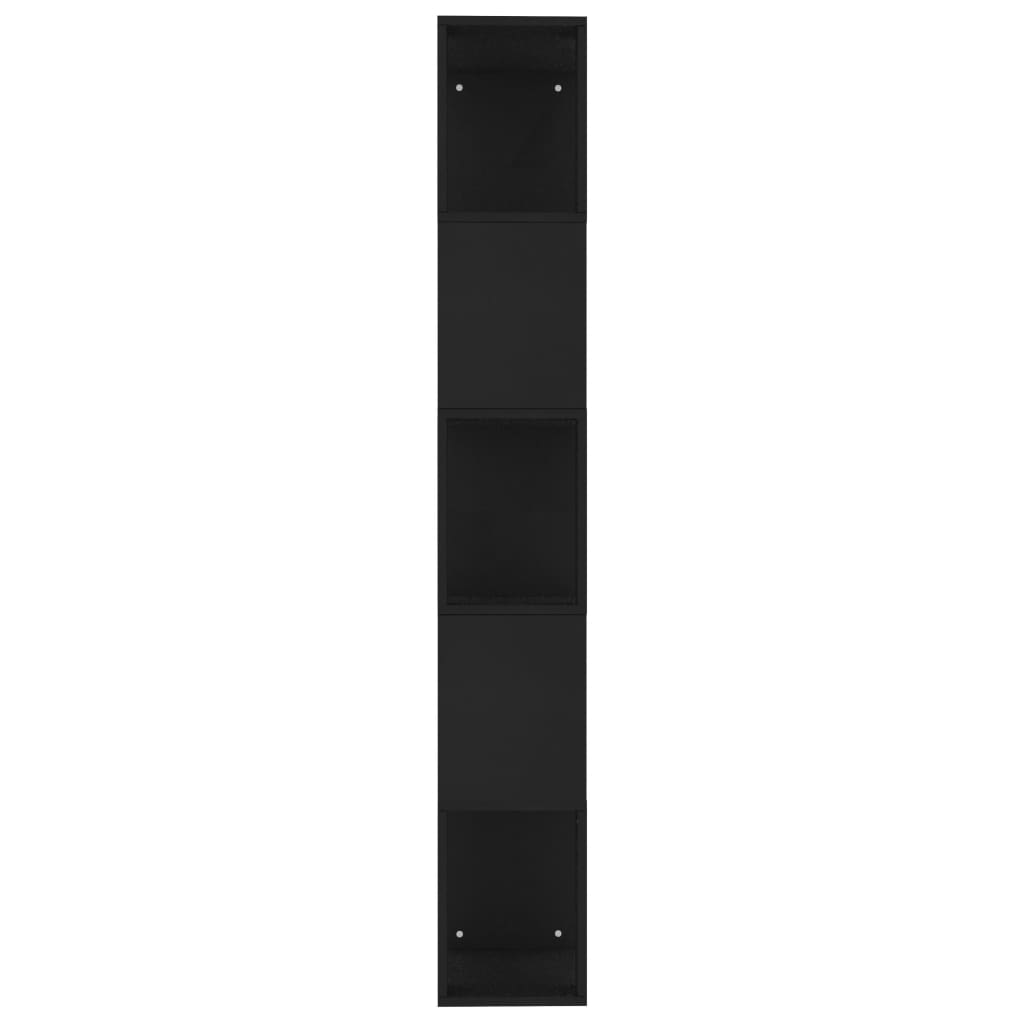 vidaXL Bibliotecă/Separator cameră negru, 45x24x159 cm, lemn prelucrat