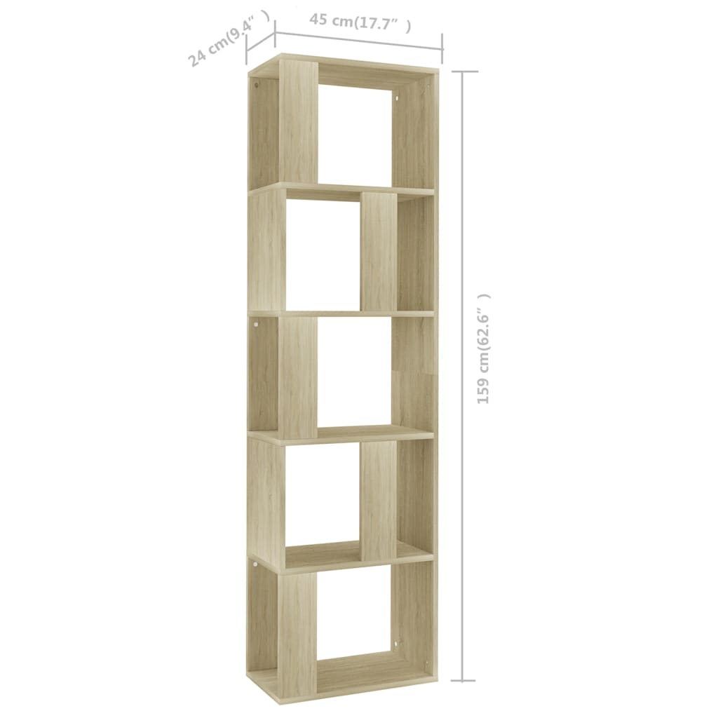 vidaXL Bibliotecă/Separator, stejar sonoma 45x24x159 cm lemn prelucrat vidaXL Bibliotecă/Separator, stejar sonoma 45x24x159 cm lemn prelucrat