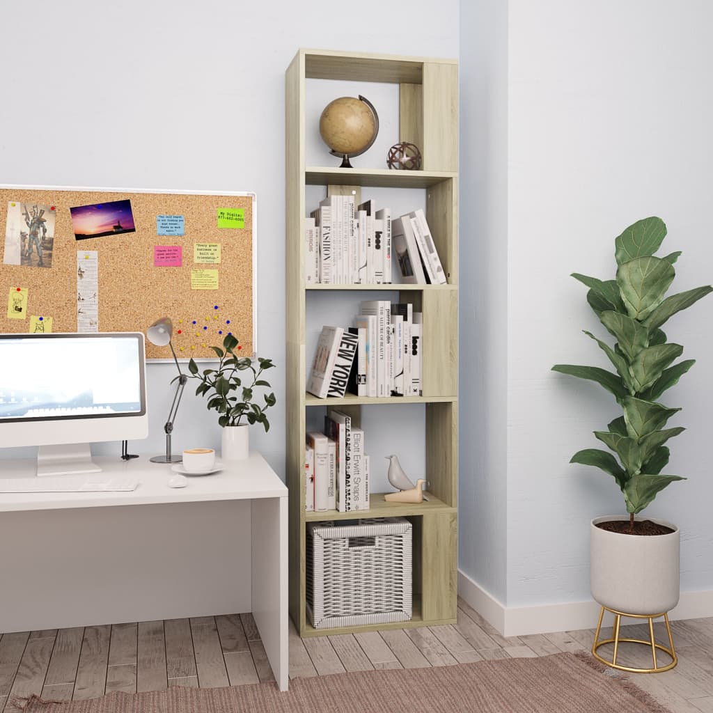 vidaXL Bibliotecă/Separator, stejar sonoma 45x24x159 cm lemn prelucrat vidaXL Bibliotecă/Separator, stejar sonoma 45x24x159 cm lemn prelucrat