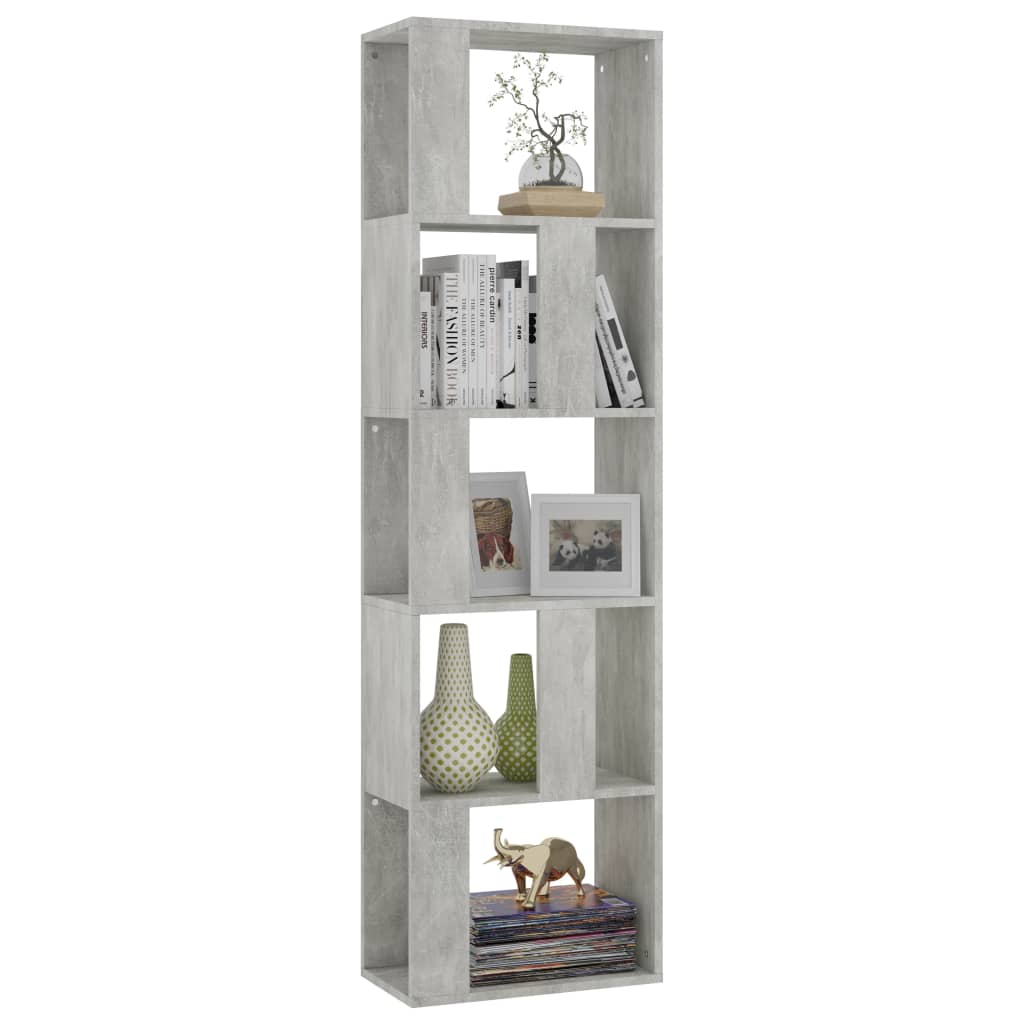 vidaXL Bibliotecă/Separator, gri beton, 45x24x159 cm, lemn prelucrat vidaXL Bibliotecă/Separator, gri beton, 45x24x159 cm, lemn prelucrat