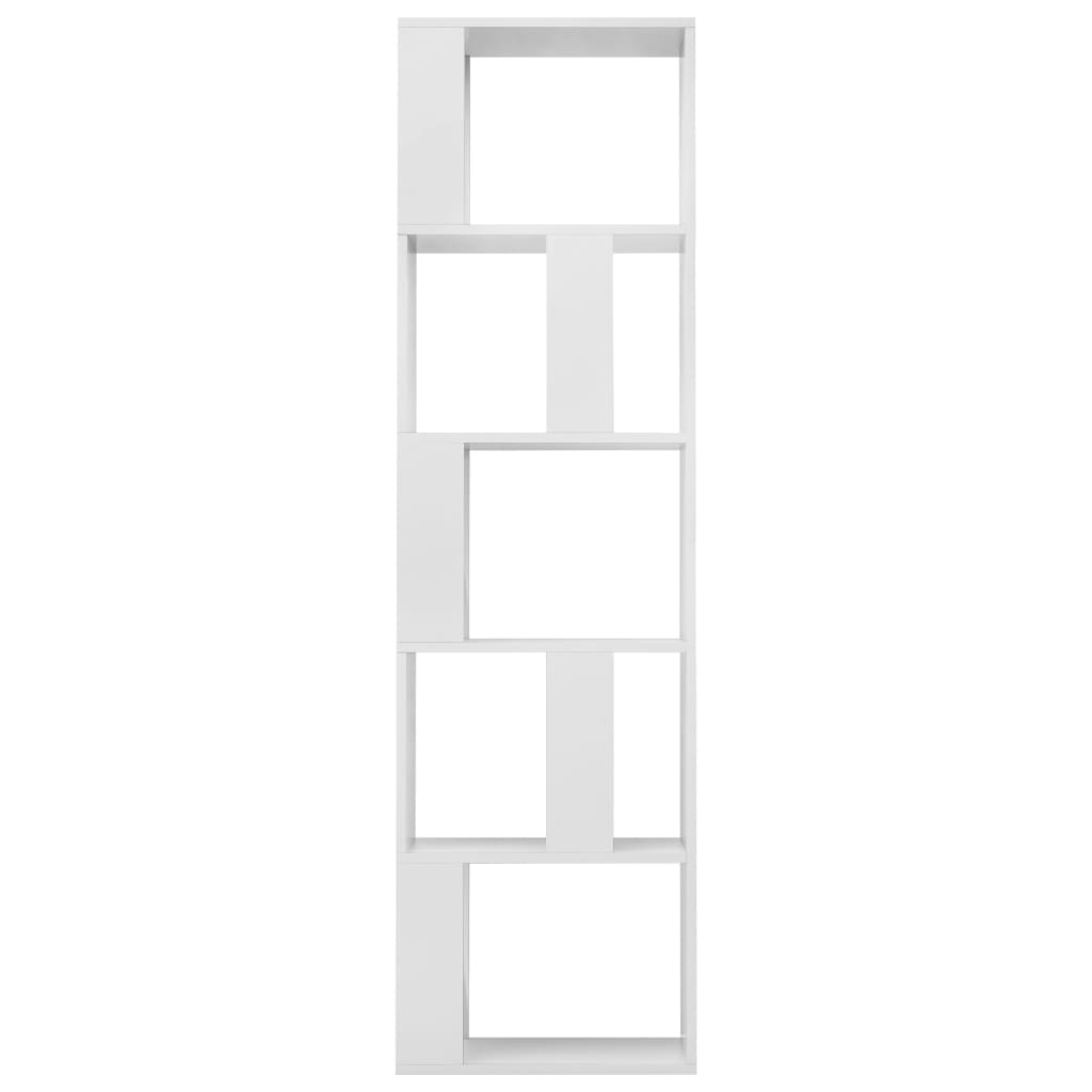 vidaXL Bibliotecă/Separator alb extralucios 45x24x159cm lemn prelucrat