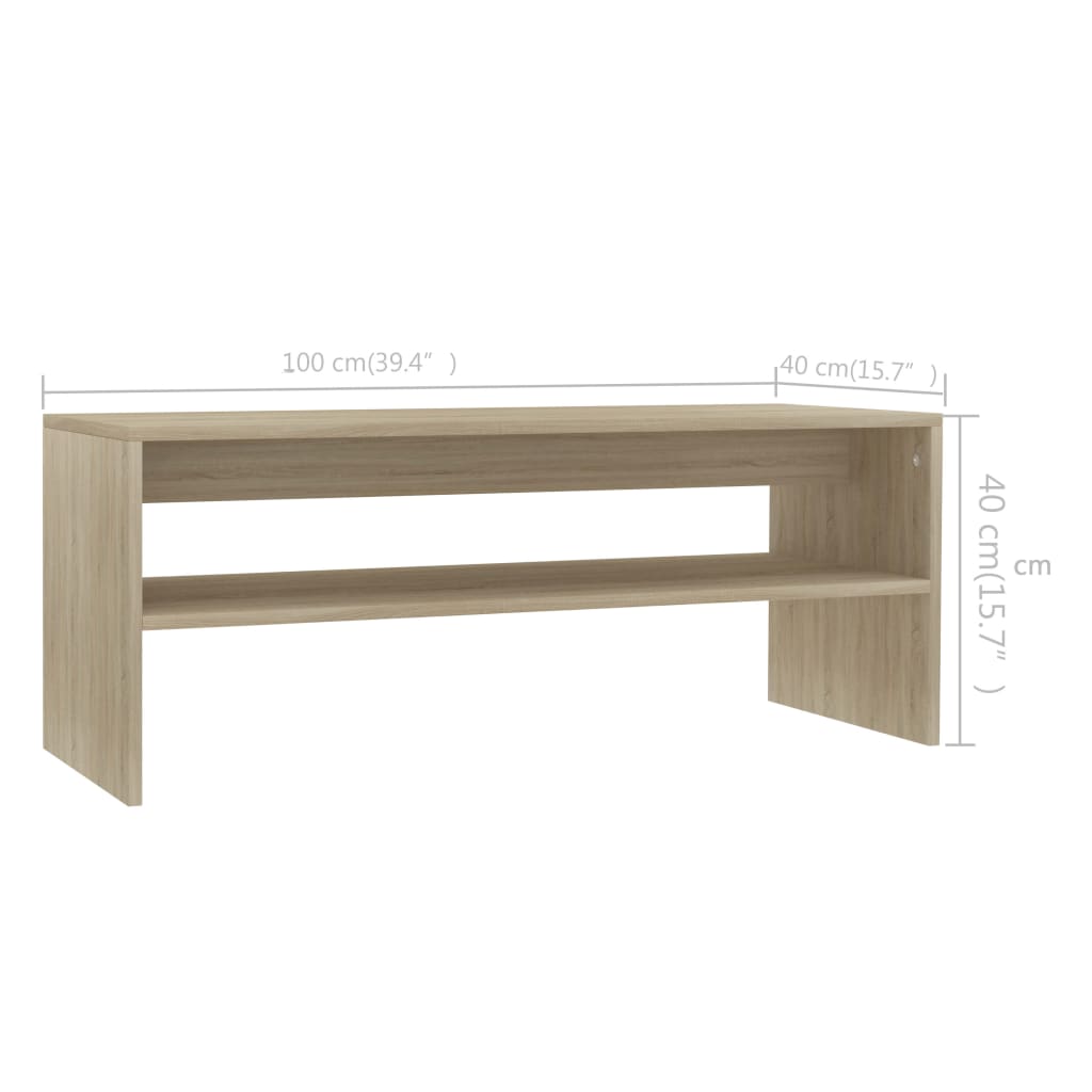 vidaXL Măsuță de cafea, stejar sonoma, 100x40x40 cm, lemn prelucrat vidaXL Măsuță de cafea, stejar sonoma, 100x40x40 cm, lemn prelucrat