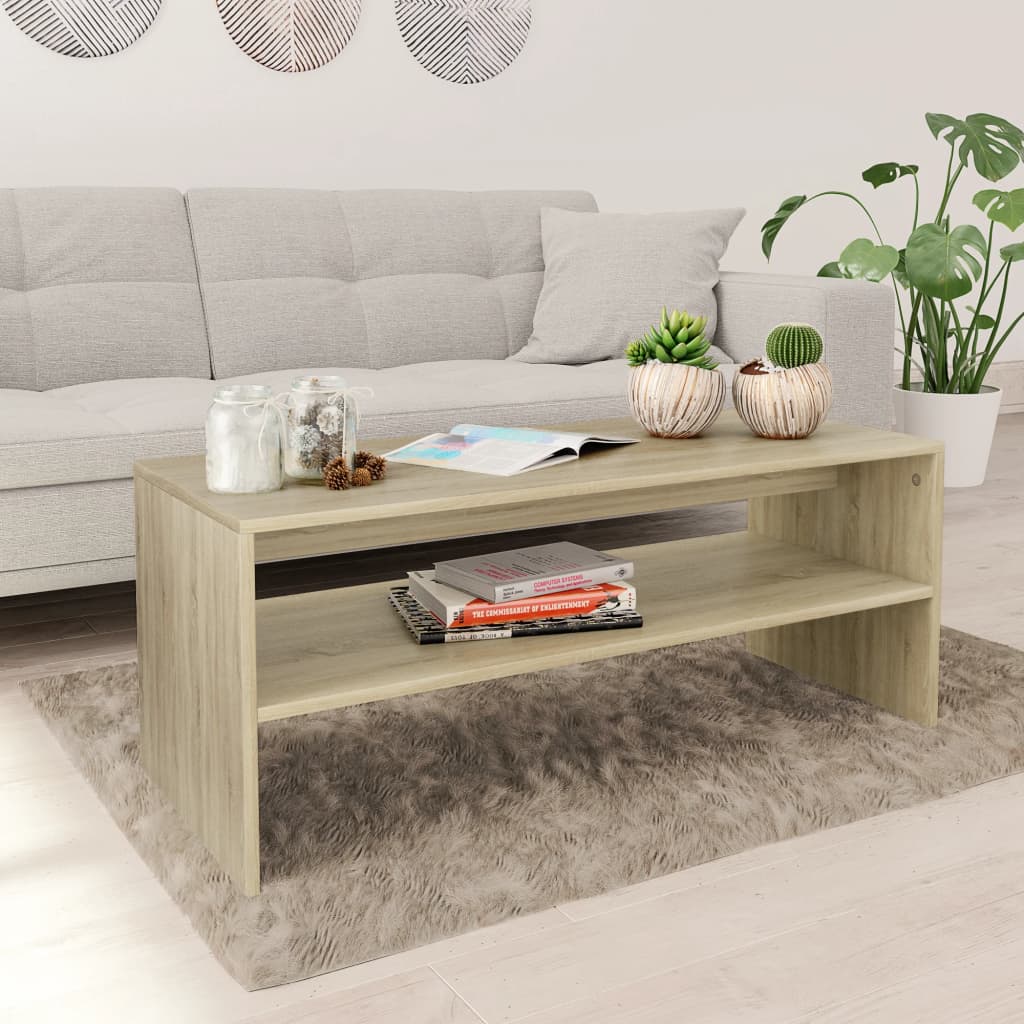 vidaXL Măsuță de cafea, stejar sonoma, 100x40x40 cm, lemn prelucrat vidaXL Măsuță de cafea, stejar sonoma, 100x40x40 cm, lemn prelucrat