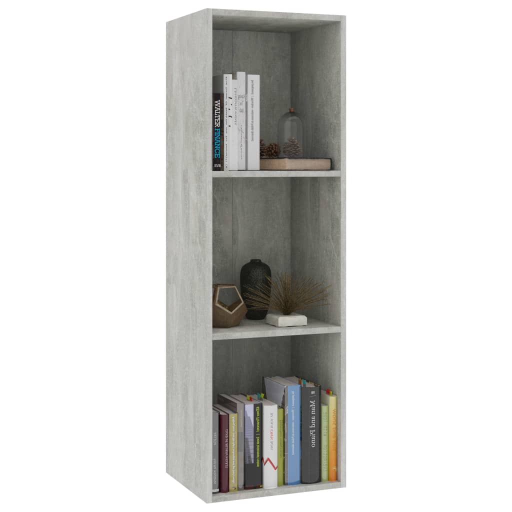 vidaXL Bibliotecă/Dulap TV, gri beton, 36x30x114 cm, lemn prelucrat