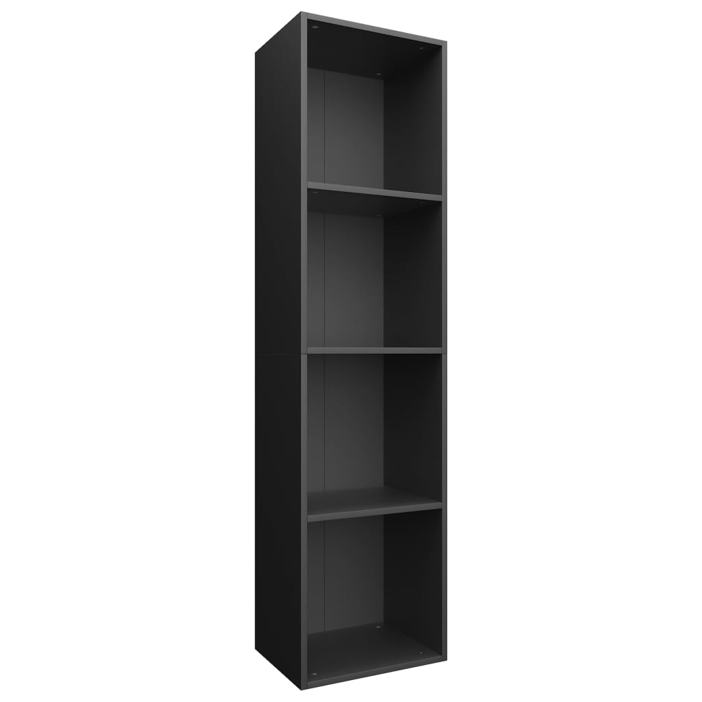 vidaXL Bibliotecă/Dulap TV, negru, 36x30x143 cm, lemn prelucrat