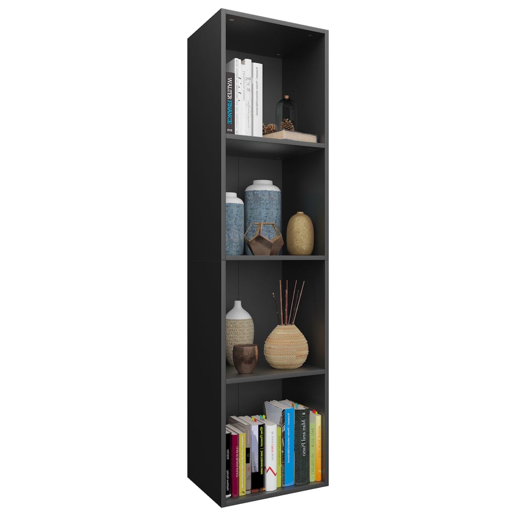 vidaXL Bibliotecă/Dulap TV, negru, 36x30x143 cm, lemn prelucrat